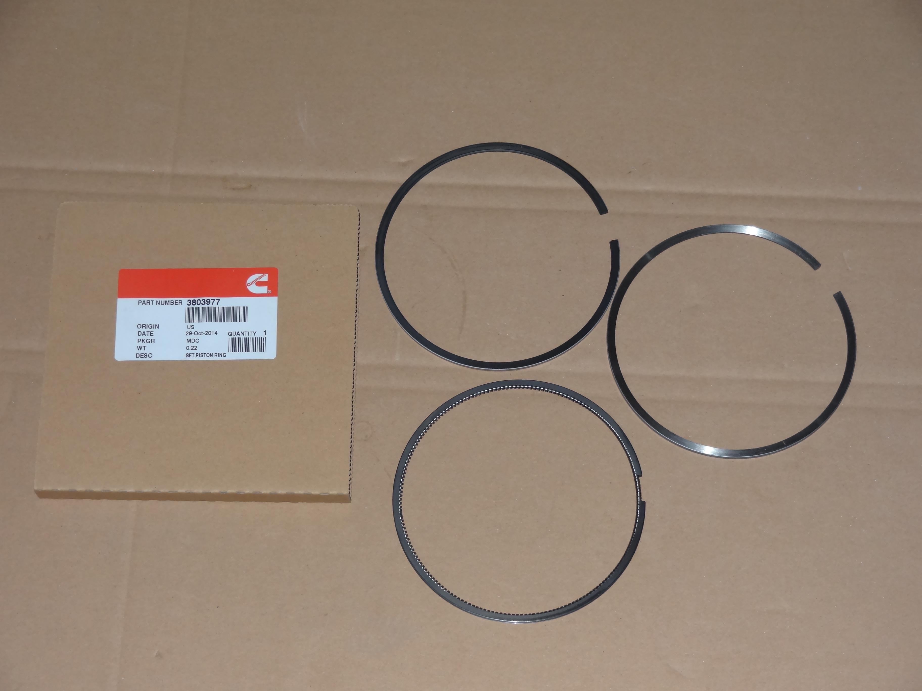 Кольца поршневые М11 к-т на двигатель 3803977