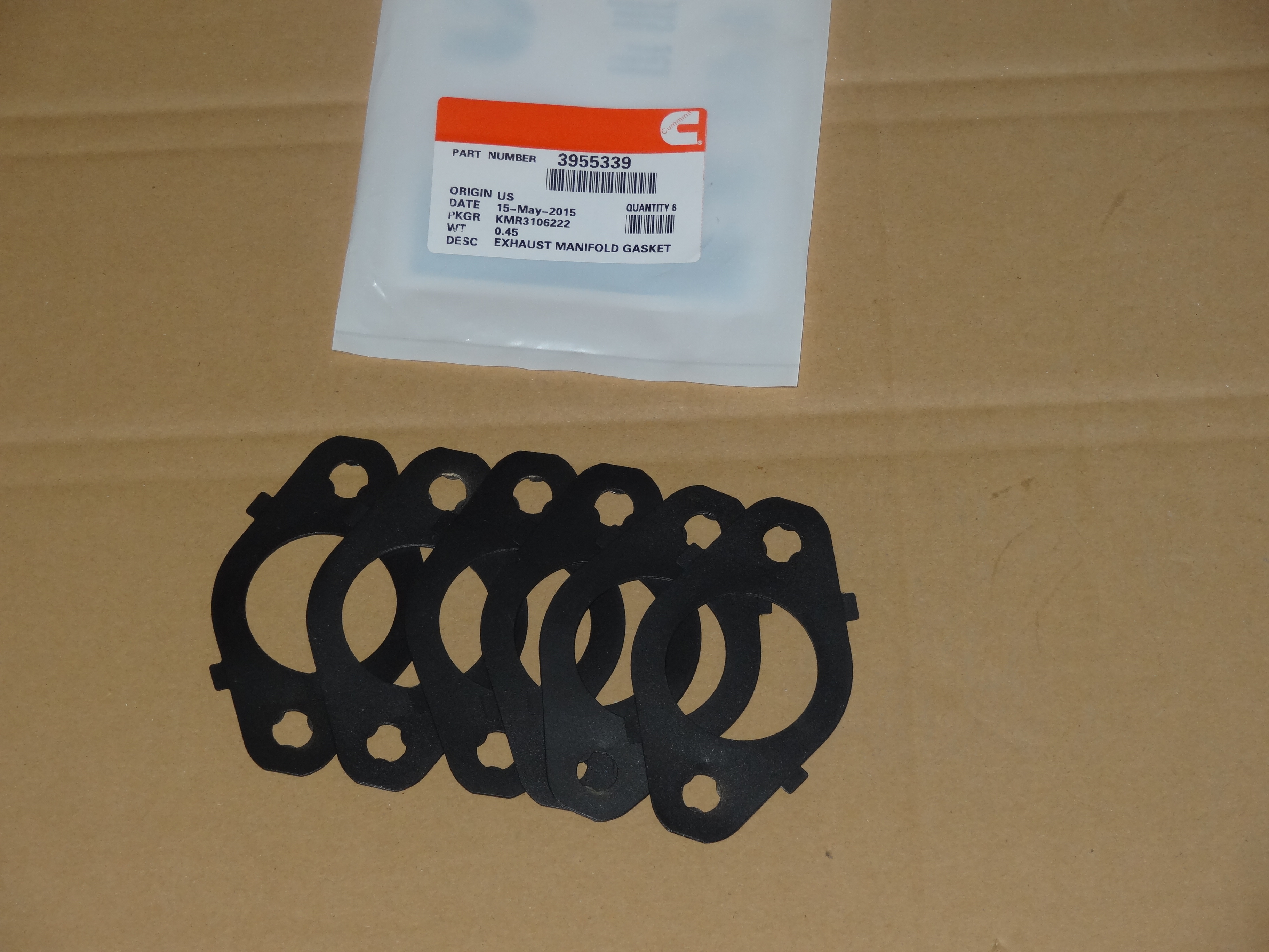 Прокладка выпускного  коллектора металл  Cummins ISF 3.8  3955339/2830444 (metal)