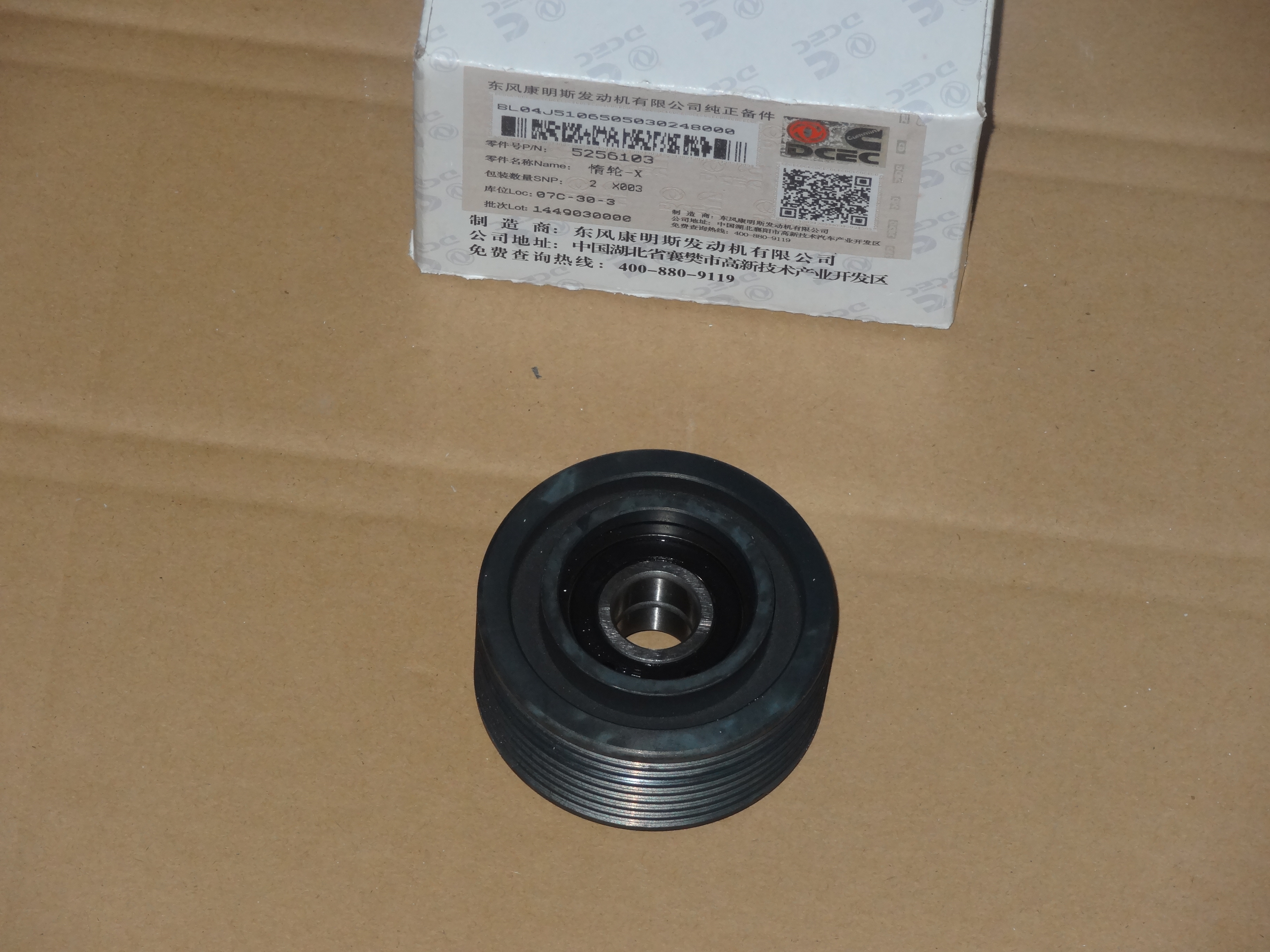 Ролик обводной (метал.) Cummins  5256103/6203RZ-4 (metal)