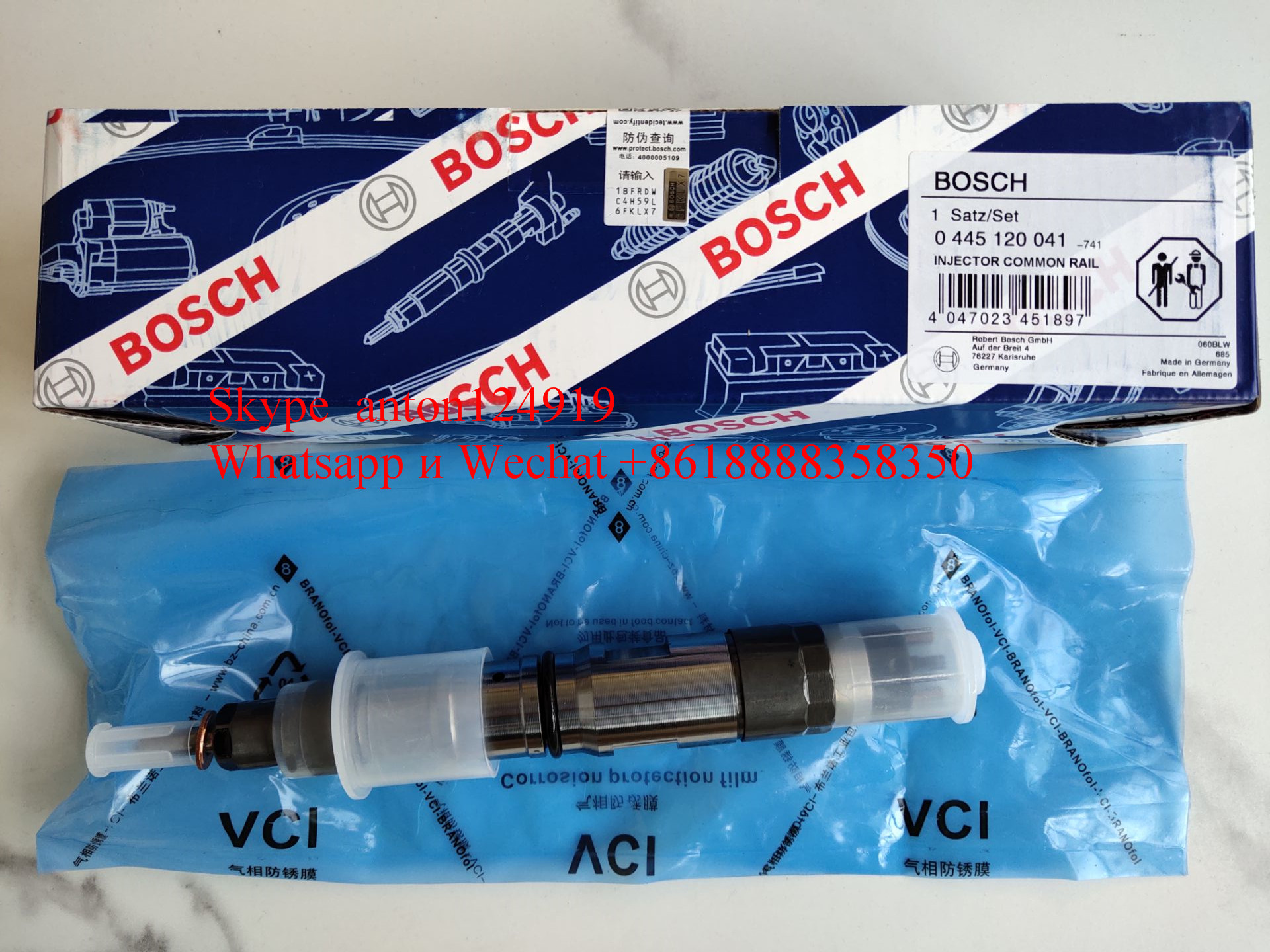 Топливная Форсунка   0445120041 65.10401-7002C  ДЛЯ DAEWOO DOOSAN DV11   65.10401-7002