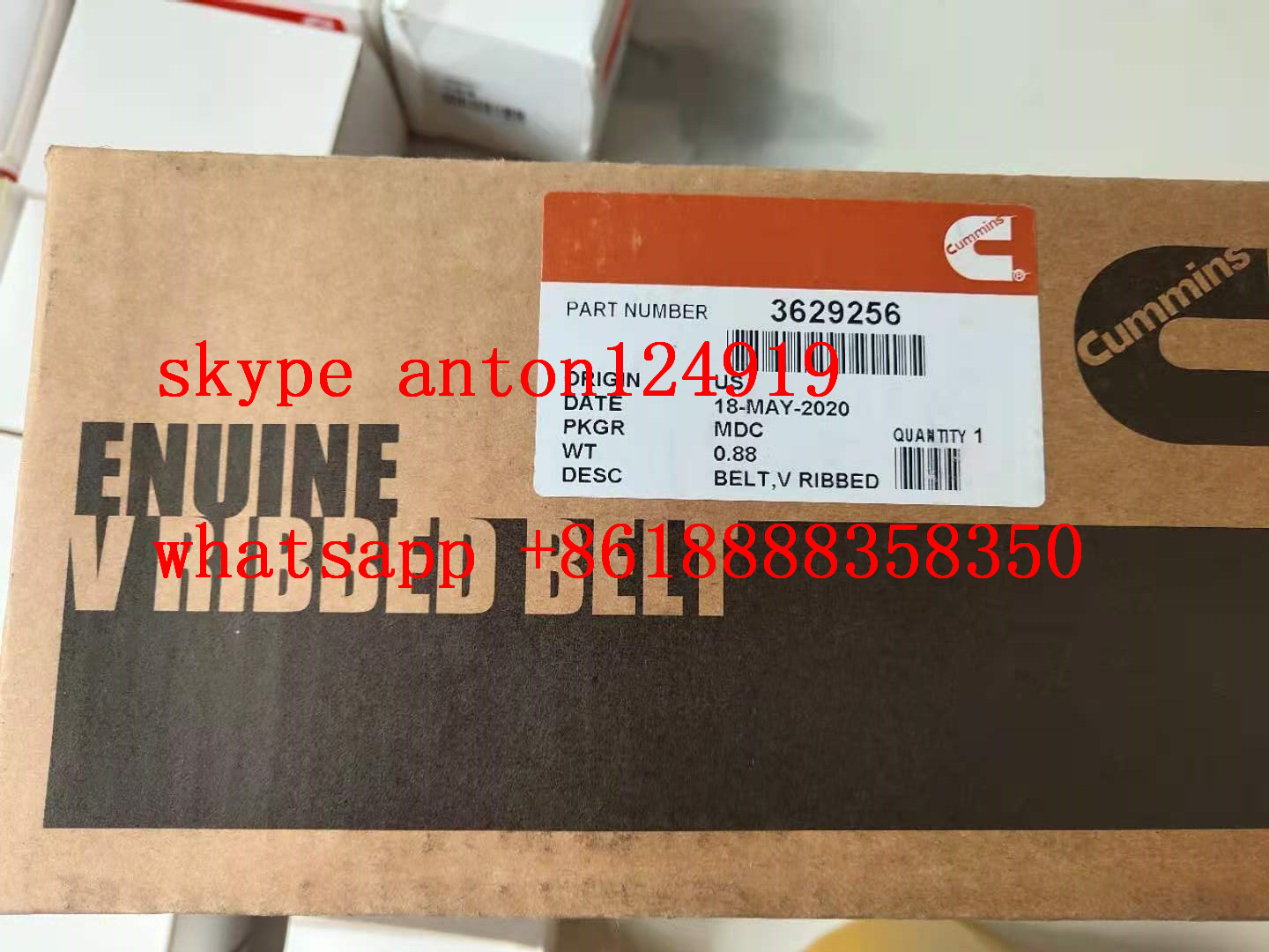 Ремень вентилятора Cummins KTA-50 3629256 3629256 для Cummins