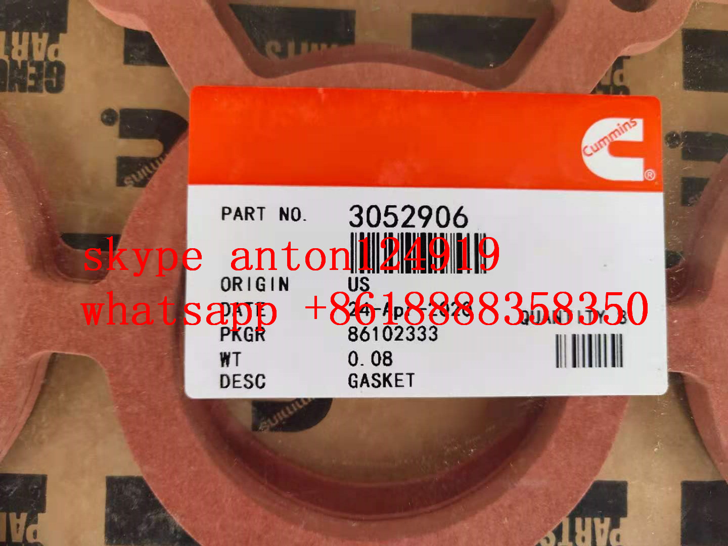 Прокладка Cummins 3052906